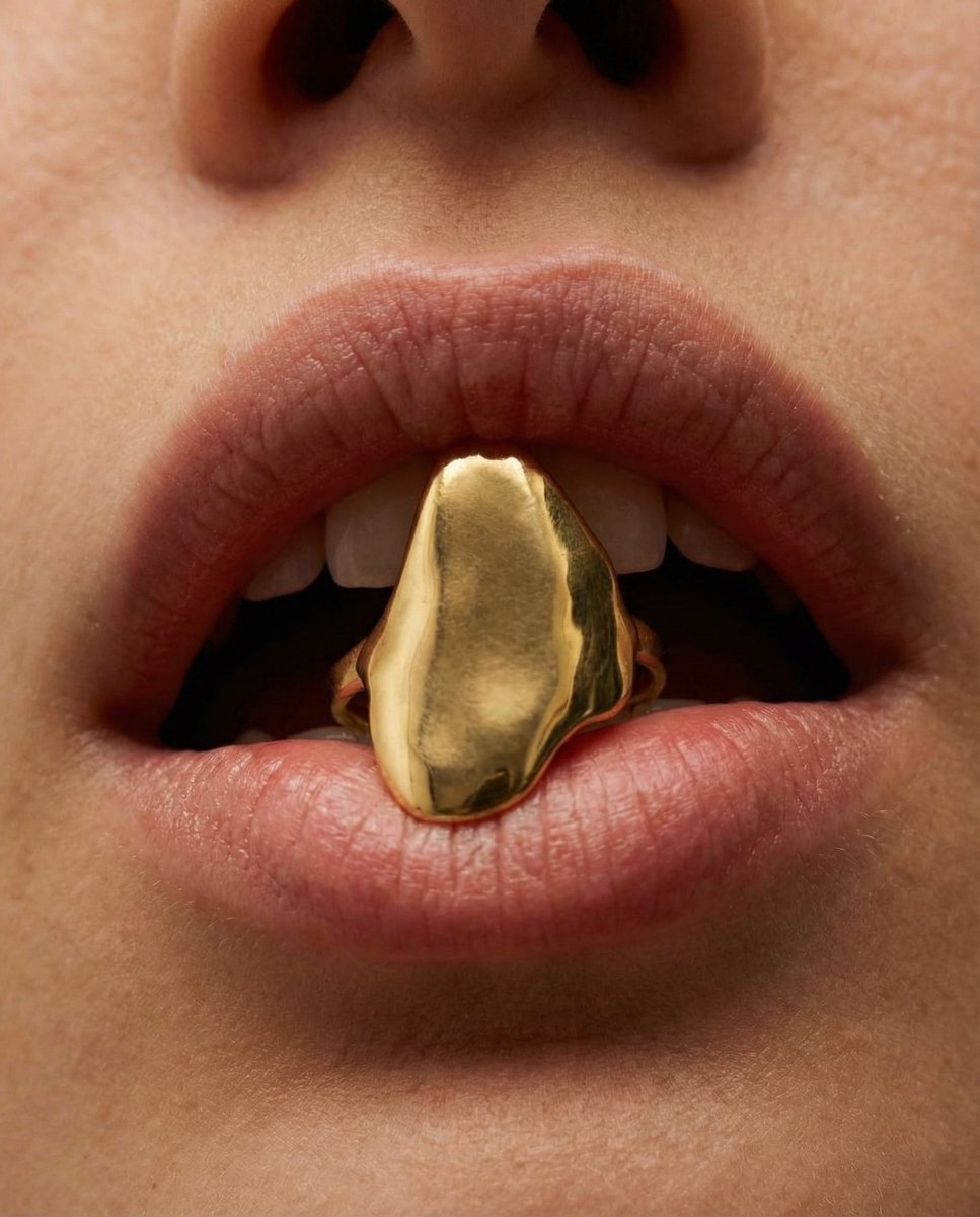 14k gold Rings - Dripping Gold Ring - Corvo Jewelry by Lily Raven