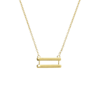 14k gold Necklace - Equality Symbol Necklace - Corvo Jewelry by Lily Raven