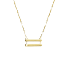 14k gold Necklace - Equality Symbol Necklace - Corvo Jewelry by Lily Raven