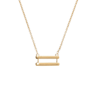 14k gold Necklace - Equality Symbol Necklace - Corvo Jewelry by Lily Raven