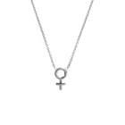 14k gold Necklace - Female Venus Symbol Necklace - Corvo Jewelry by Lily Raven