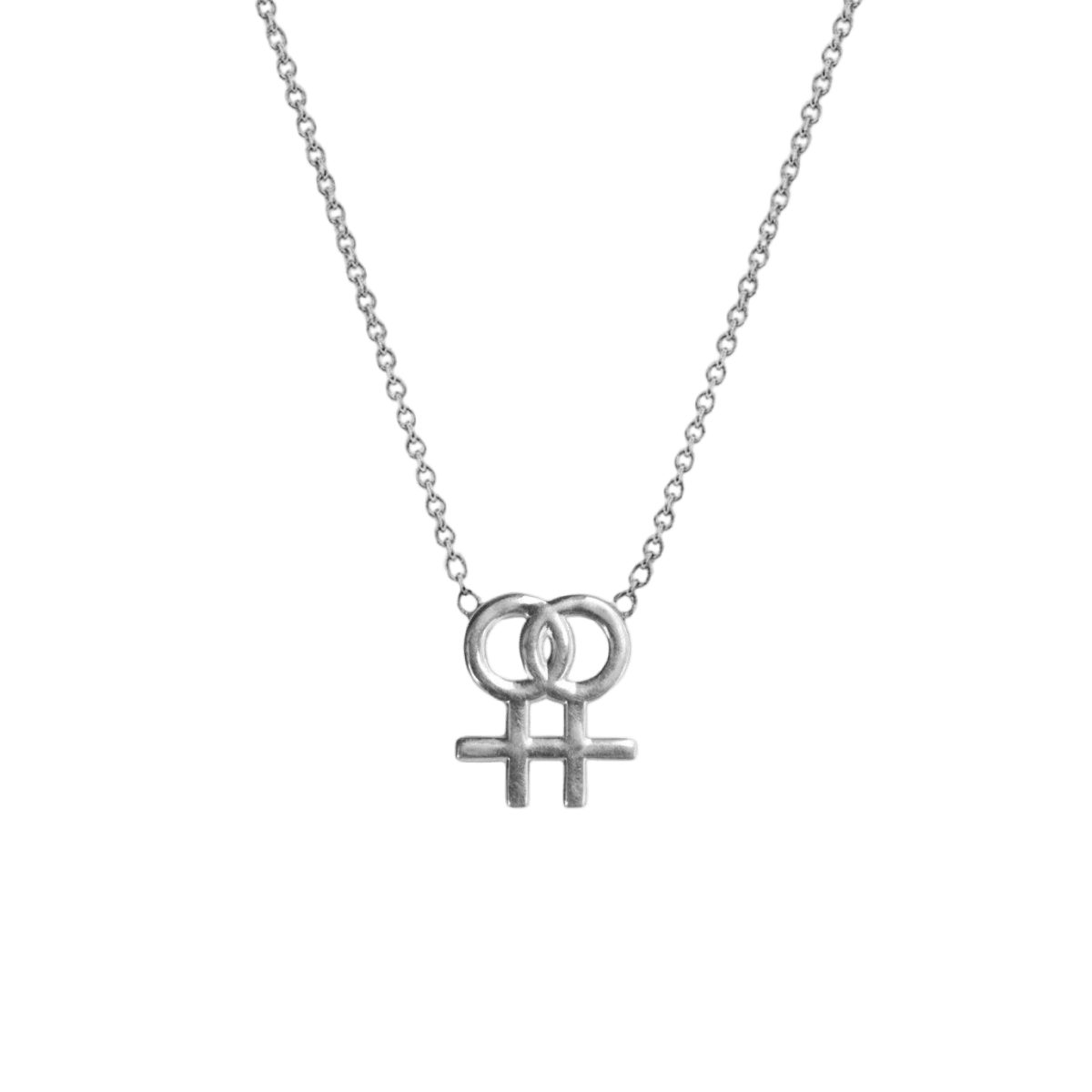 14k gold Necklace - Lesbian Symbol Necklace - Corvo Jewelry by Lily Raven