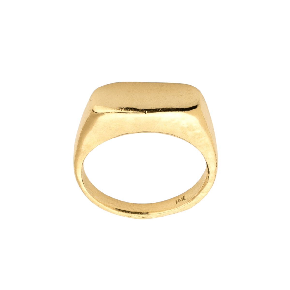 14k gold Rings - Levitate Signet Ring - Corvo Jewelry by Lily Raven