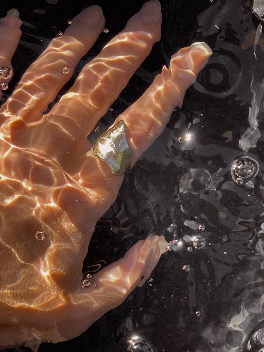 14k gold Rings - Liquid Gold Ring - Corvo Jewelry by Lily Raven