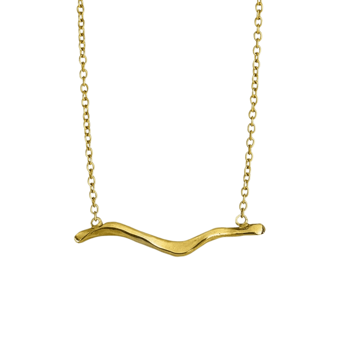 14k gold Necklace - Mighty Oak Branch Necklace - Corvo Jewelry by Lily Raven