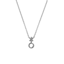 14k gold Necklace - Non - Binary Symbol Necklace - Corvo Jewelry by Lily Raven