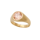 14k gold Rings - Oracle Morganite Ring - Corvo Jewelry by Lily Raven