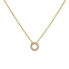 14k gold Necklace - Pavé Asexual Symbol Necklace - Corvo Jewelry by Lily Raven