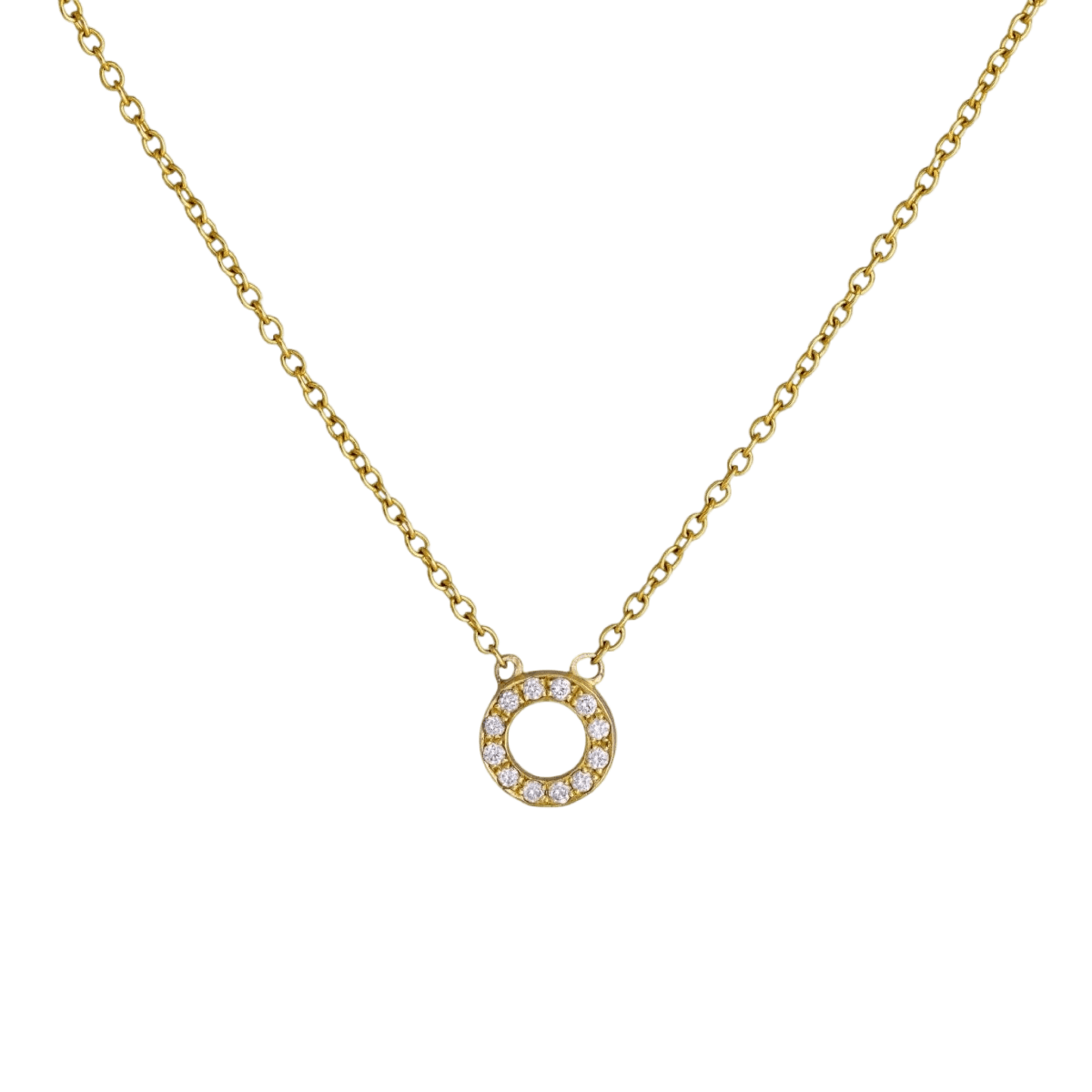 14k gold Necklace - Pavé Asexual Symbol Necklace - Corvo Jewelry by Lily Raven