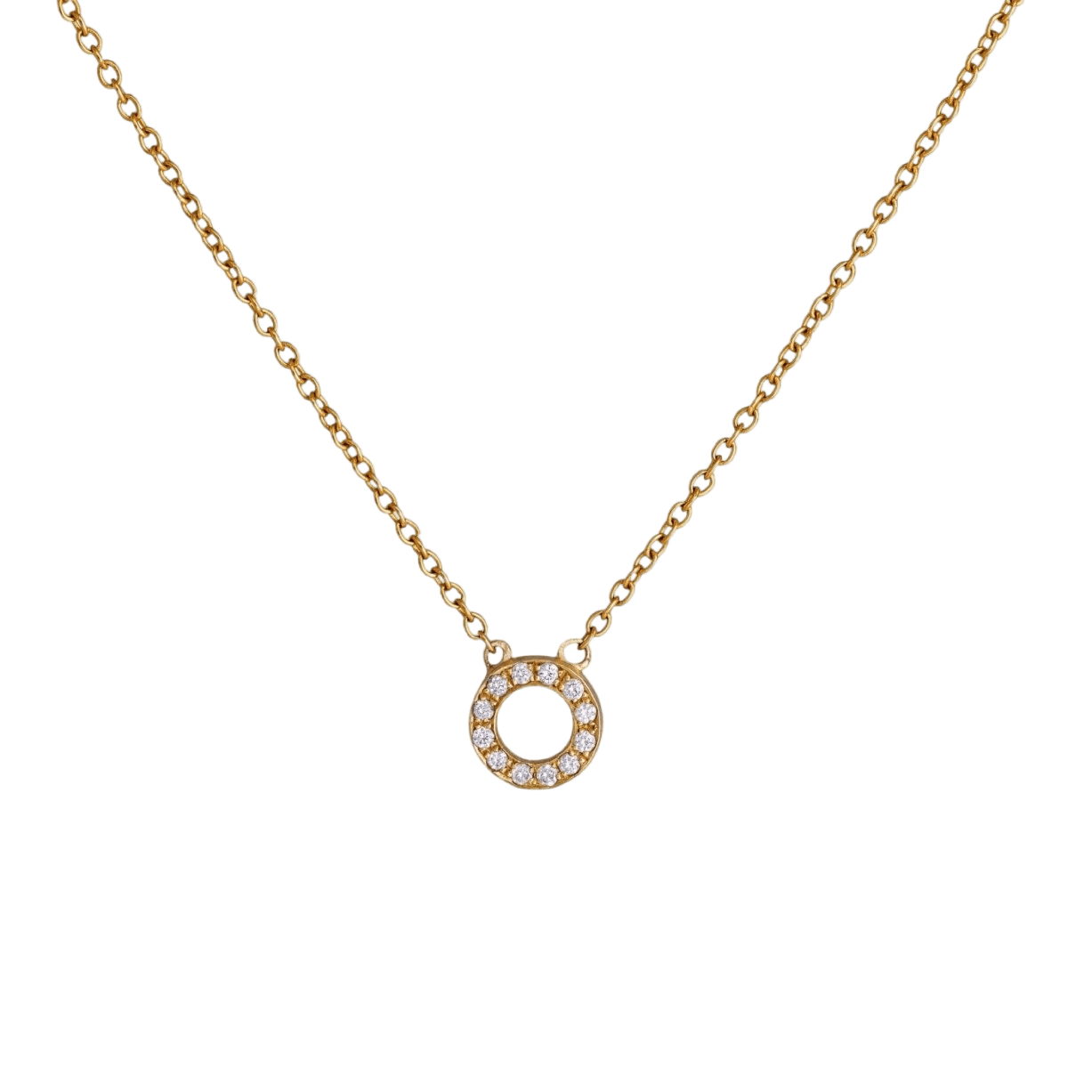 14k gold Necklace - Pavé Asexual Symbol Necklace - Corvo Jewelry by Lily Raven