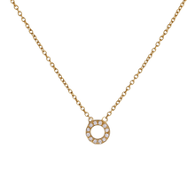 14k gold Necklace - Pavé Asexual Symbol Necklace - Corvo Jewelry by Lily Raven