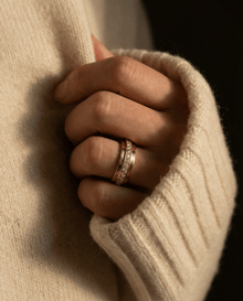 14k gold Rings - Pavé Diamond Tier Ring - Corvo Jewelry by Lily Raven