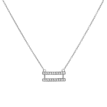 14k gold Necklace - Pavé Equality Symbol Necklace - Corvo Jewelry by Lily Raven