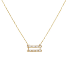 14k gold Necklace - Pavé Equality Symbol Necklace - Corvo Jewelry by Lily Raven