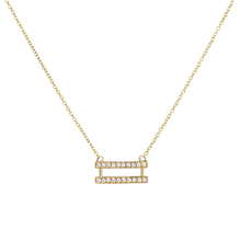 14k gold Necklace - Pavé Equality Symbol Necklace - Corvo Jewelry by Lily Raven