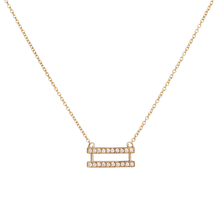 14k gold Necklace - Pavé Equality Symbol Necklace - Corvo Jewelry by Lily Raven