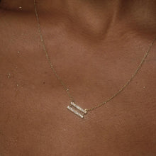 14k gold Necklace - Pavé Equality Symbol Necklace - Corvo Jewelry by Lily Raven