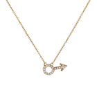 14k gold Necklace - Pavé Male Symbol Necklace - Corvo Jewelry by Lily Raven