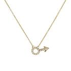 14k gold Necklace - Pavé Male Symbol Necklace - Corvo Jewelry by Lily Raven