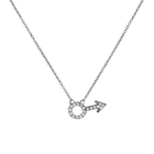 14k gold Necklace - Pavé Male Symbol Necklace - Corvo Jewelry by Lily Raven