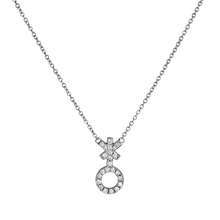 14k gold Necklace - Pavé Non - Binary Symbol Necklace - Corvo Jewelry by Lily Raven