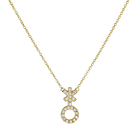 14k gold Necklace - Pavé Non - Binary Symbol Necklace - Corvo Jewelry by Lily Raven