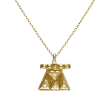 14k gold Necklace - Perspective Diamond Necklace - Corvo Jewelry by Lily Raven
