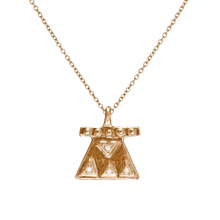 14k gold Necklace - Perspective Diamond Necklace - Corvo Jewelry by Lily Raven