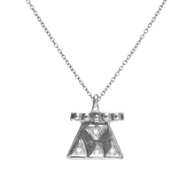14k gold Necklace - Perspective Diamond Necklace - Corvo Jewelry by Lily Raven