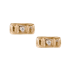 14k gold Earrings - Petite Diamond Rectangle Studs - Corvo Jewelry by Lily Raven