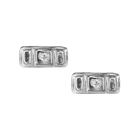 14k gold Earrings - Petite Diamond Rectangle Studs - Corvo Jewelry by Lily Raven