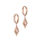 14k gold Earrings - Petite Diamond Rhombus Dangle Earrings - Corvo Jewelry by Lily Raven