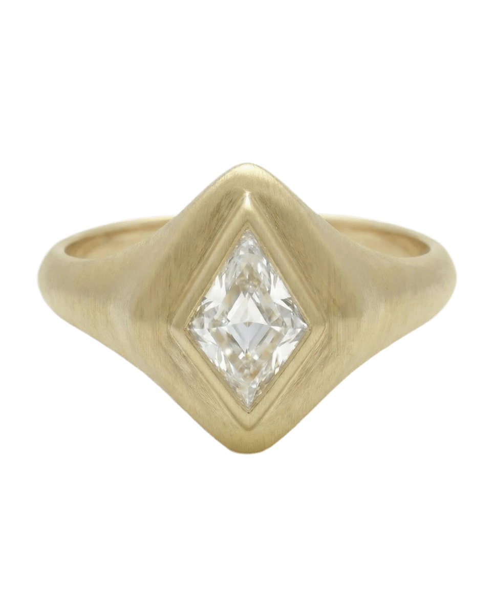 14k gold Rings - Rhombi Diamond Ring - Corvo Jewelry by Lily Raven