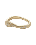 14k gold Rings - Ripple Diamond Ring - Corvo Jewelry by Lily Raven