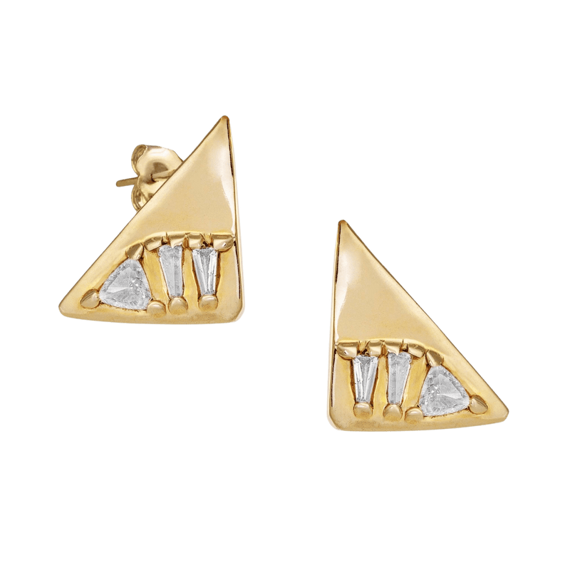 14k gold Earrings - Rise Earrings - Corvo Jewelry by Lily Raven