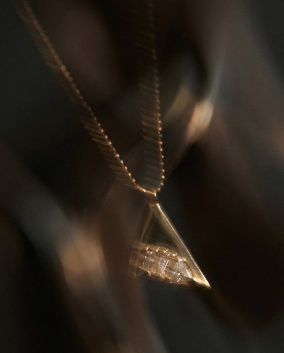 14k gold Necklace - Rise Necklace - Corvo Jewelry by Lily Raven