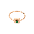 14k gold Rings - Squared Circle Emerald Ring - Corvo Jewelry by Lily Raven