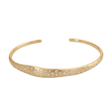 14k gold Bracelet - Stellar Diamond Cuff Bracelet - Corvo Jewelry by Lily Raven