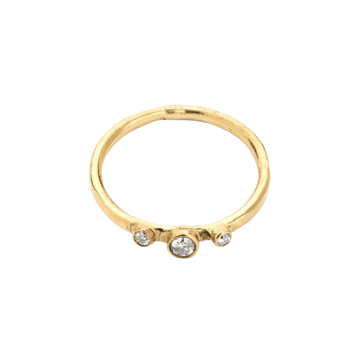 14k gold Rings - Timeless Diamond Stacking Ring - Corvo Jewelry by Lily Raven
