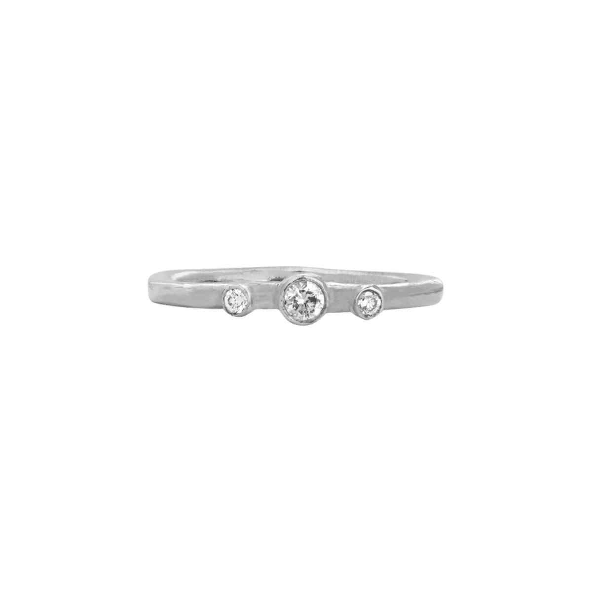 14k gold Rings - Timeless Diamond Stacking Ring - Corvo Jewelry by Lily Raven