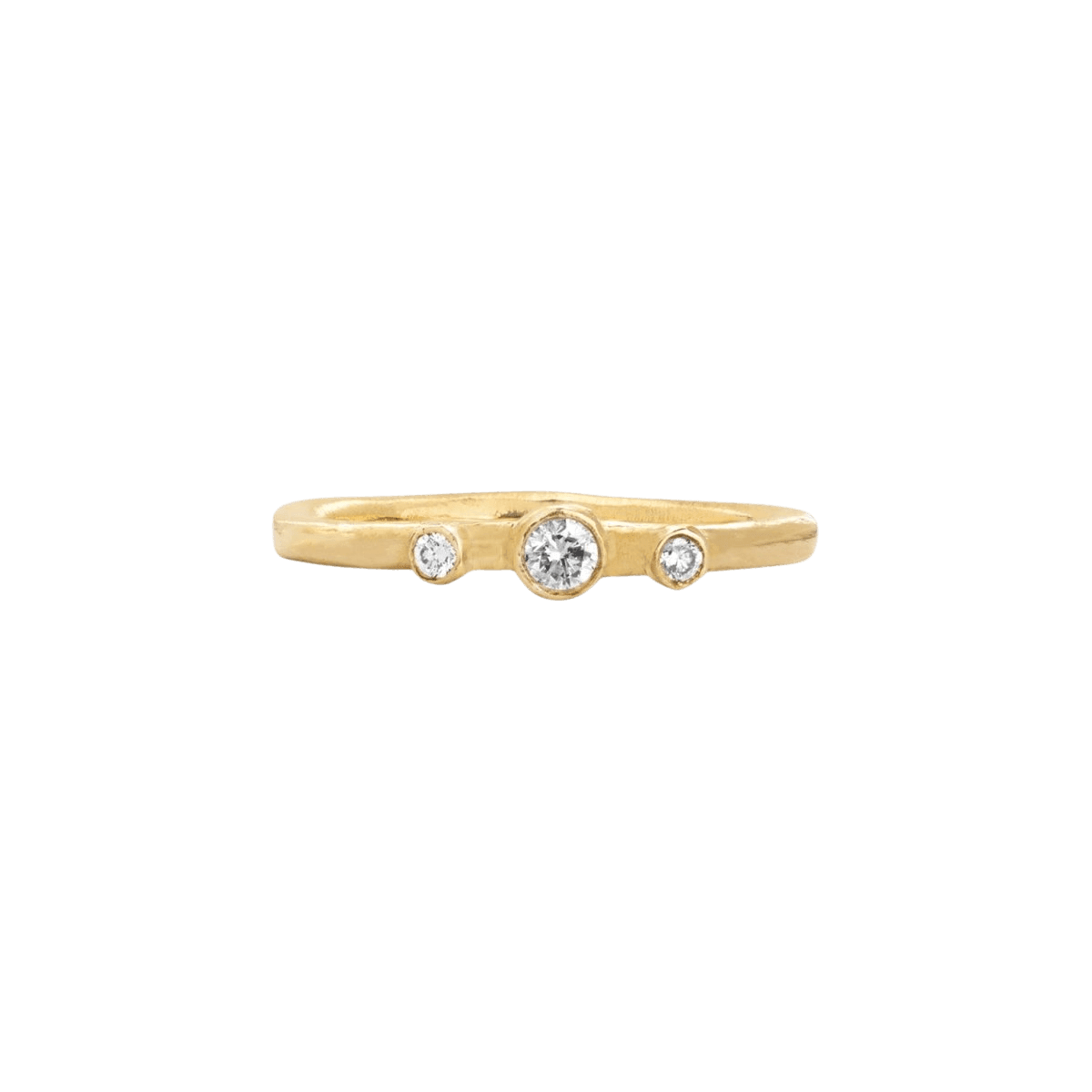 14k gold Rings - Timeless Diamond Stacking Ring - Corvo Jewelry by Lily Raven