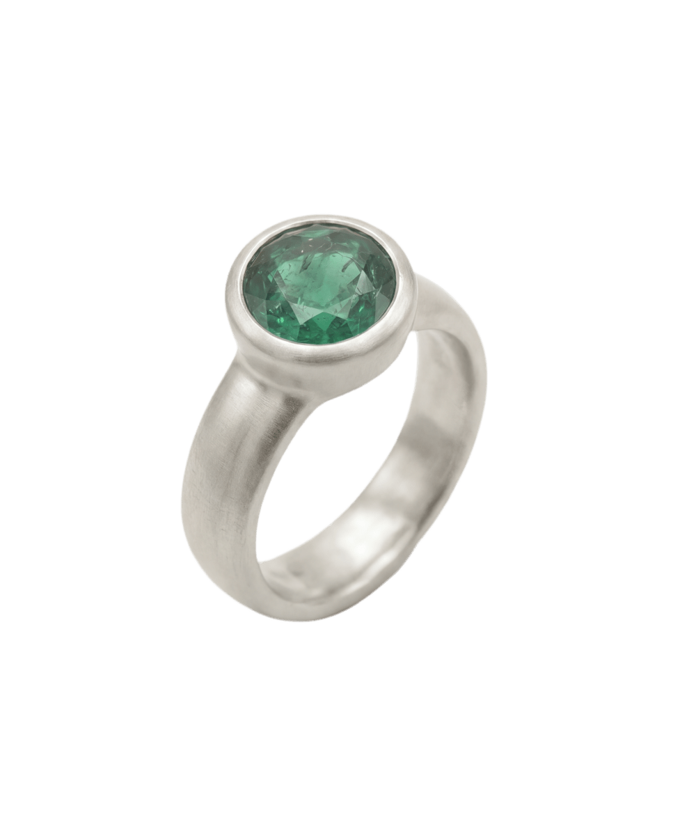 14k gold Rings - Totum Emerald Ring - Corvo Jewelry by Lily Raven