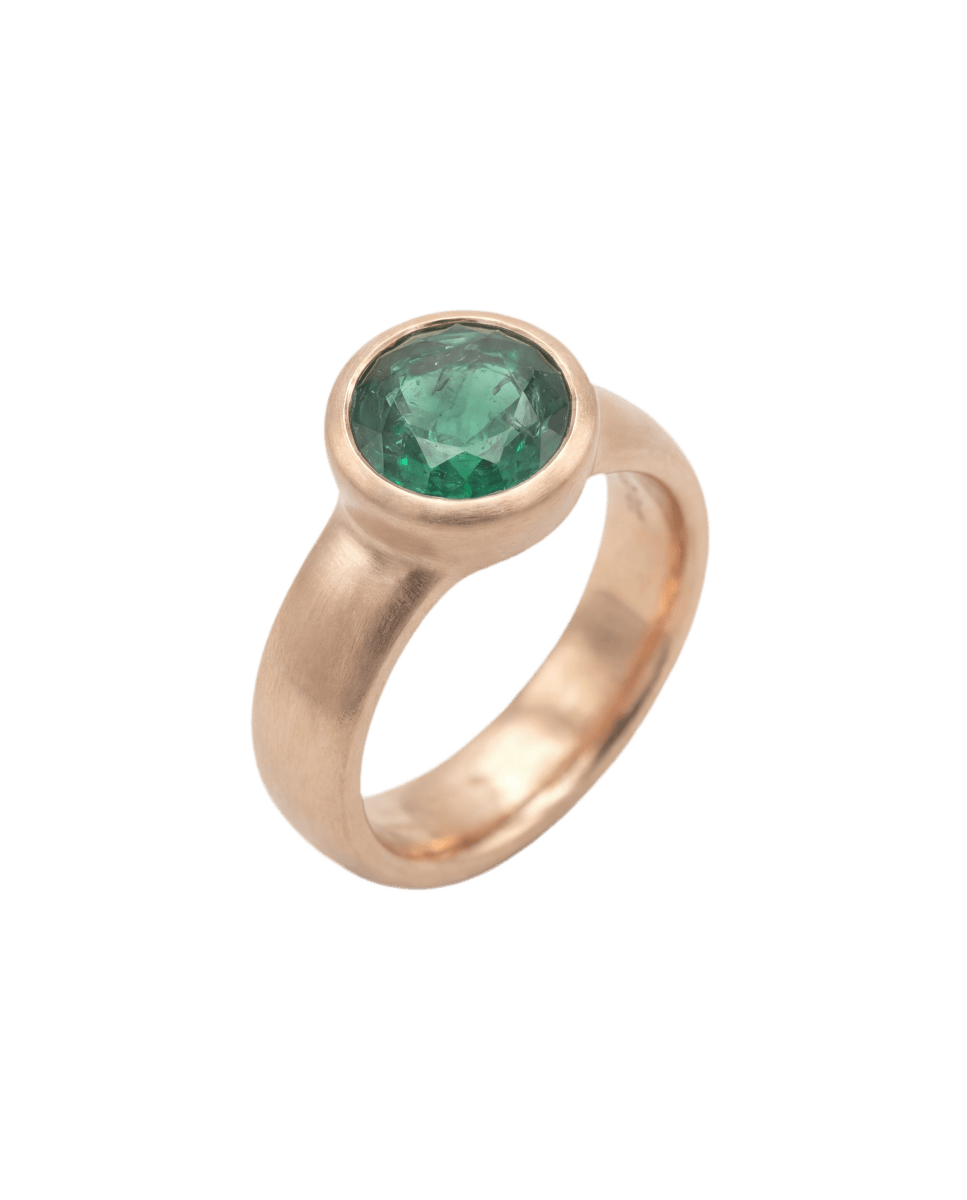 14k gold Rings - Totum Emerald Ring - Corvo Jewelry by Lily Raven