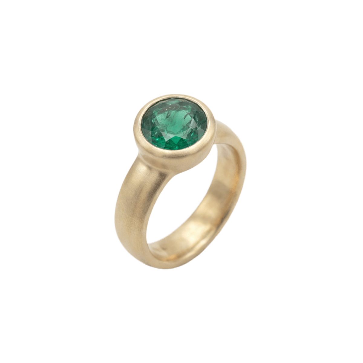 14k gold Rings - Totum Emerald Ring - Corvo Jewelry by Lily Raven