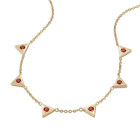 14k gold Necklace - Triangle Citrine Station Necklace - Corvo Jewelry by Lily Raven