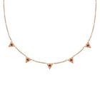 14k gold Necklace - Triangle Citrine Station Necklace - Corvo Jewelry by Lily Raven