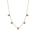14k gold Necklace - Triangle Citrine Station Necklace - Corvo Jewelry by Lily Raven