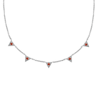 14k gold Necklace - Triangle Citrine Station Necklace - Corvo Jewelry by Lily Raven