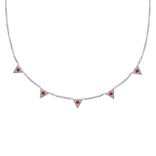 14k gold Necklace - Triangle Citrine Station Necklace - Corvo Jewelry by Lily Raven