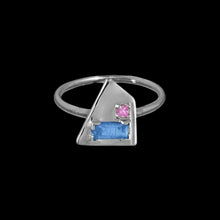 Corvus Aquamarine and Pink Sapphire Ring - Corvo Jewelry By Lily Raven - 14k Gold Jewelry